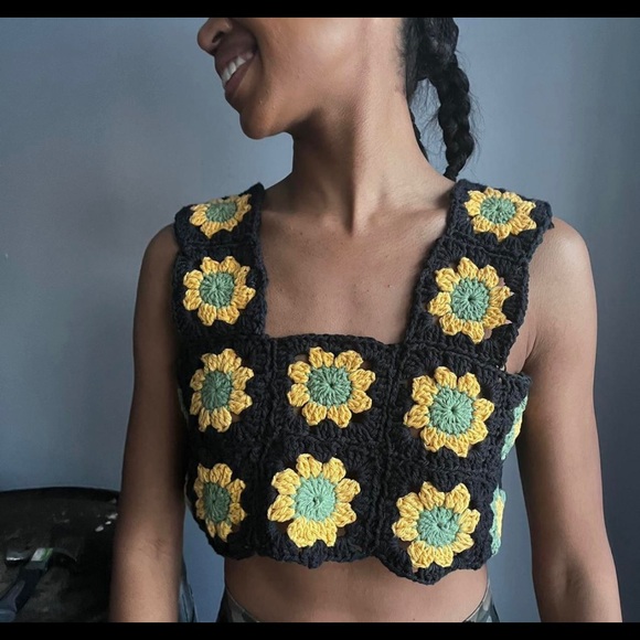 Crochet Granny Square Top - Picture 4 of 5